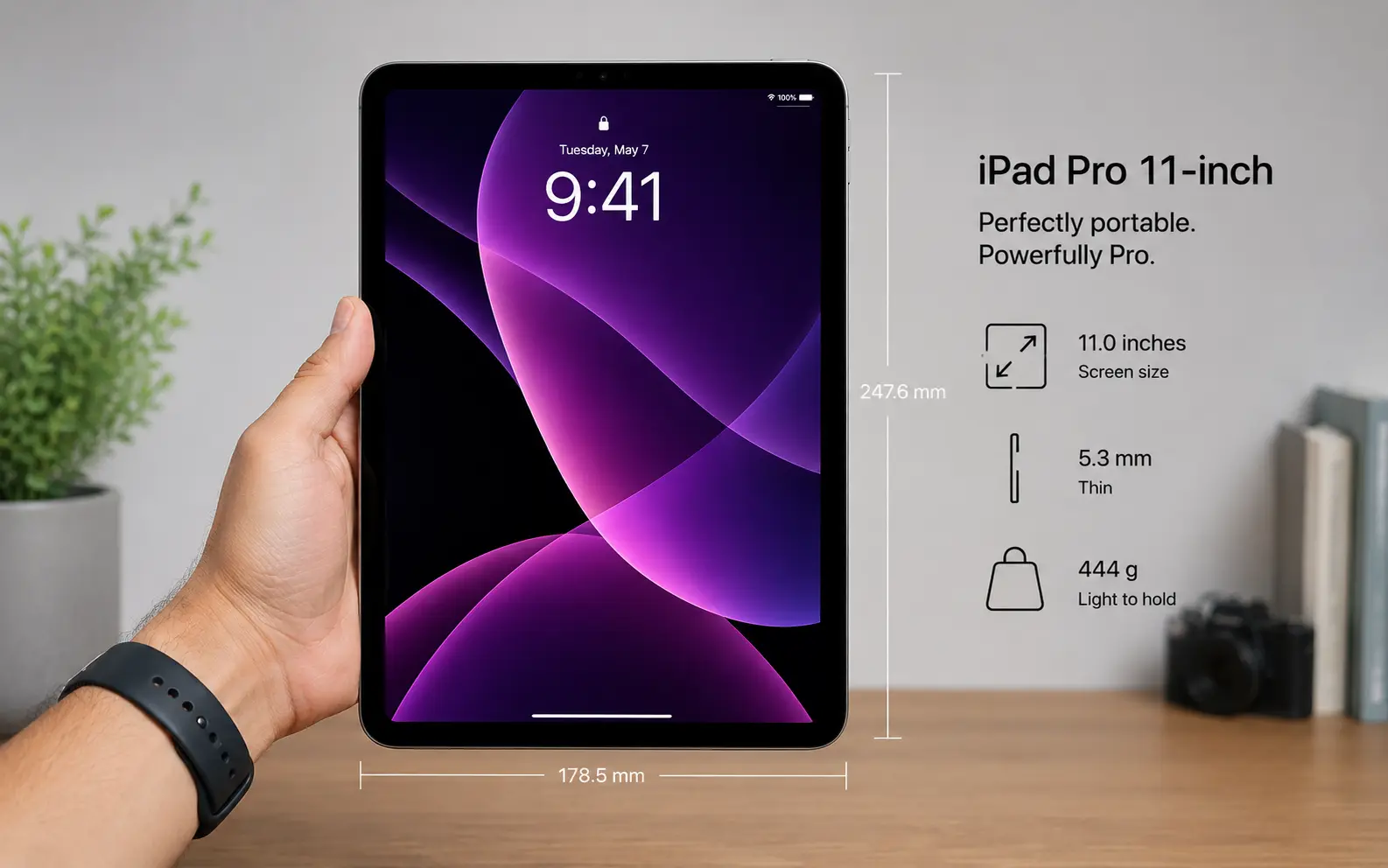 Hand Holding The 11 Inch IPad Pro To Show Scale