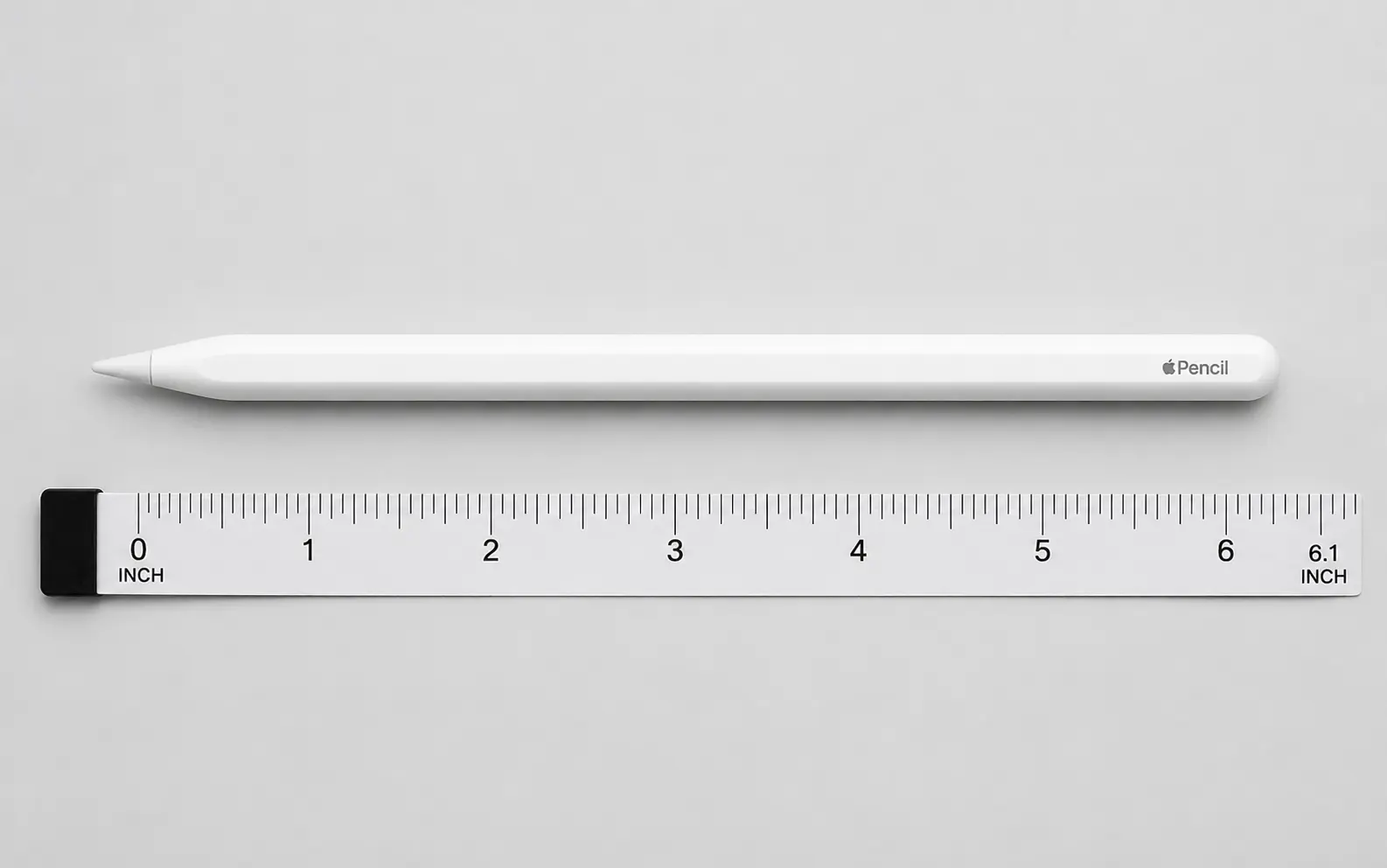Apple Pencil 2nd generation, measuring 6.1 inches long Apple Pencil 2nd generation, measuring 6.1 inches long