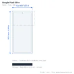 Google Pixel 8 Pro scale dimensions diagram