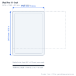 iPad Pro 11-inch scale dimensions diagram
