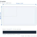 32-inch monitor scale dimensions diagram