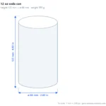12 oz soda can scale dimensions diagram