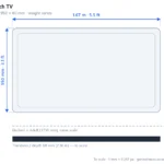 75-inch TV scale dimensions diagram