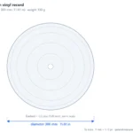 12-inch vinyl record scale dimensions diagram